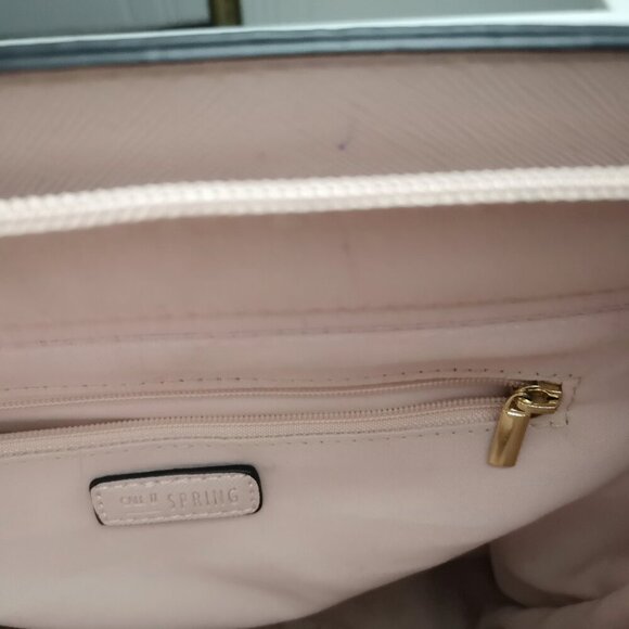 Call it Spring Dusty Rose Fully Lined Zipper Closure Vegan Leather Handbag - Picture 11 of 14